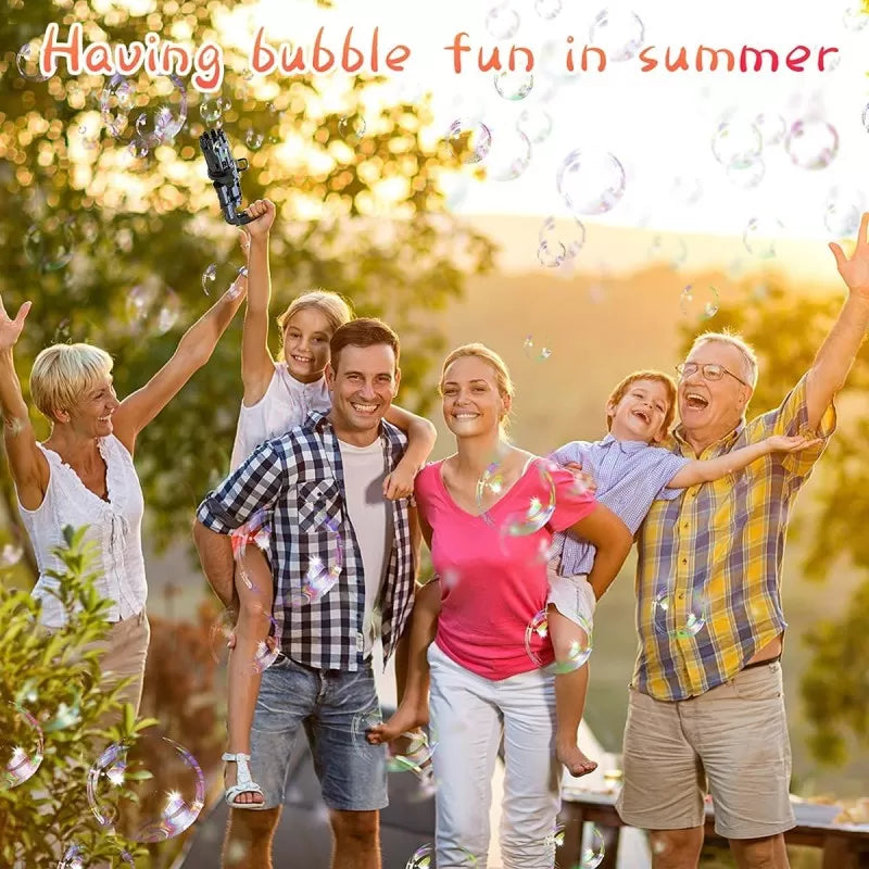 Gatling Automatic Water Bubble Gun Toy For Kids